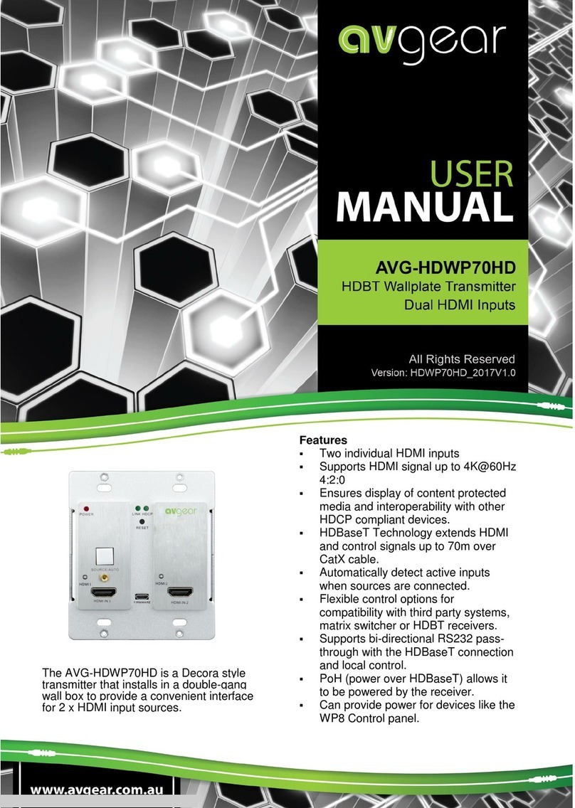 AVGear AVG-HDWP70HD user manual