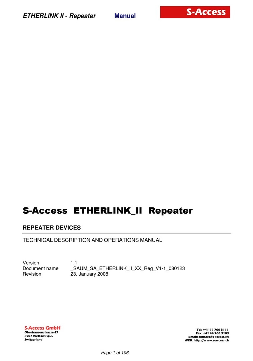 S-Access SA-REP-ETHERLINK_II-1DA-PL manual