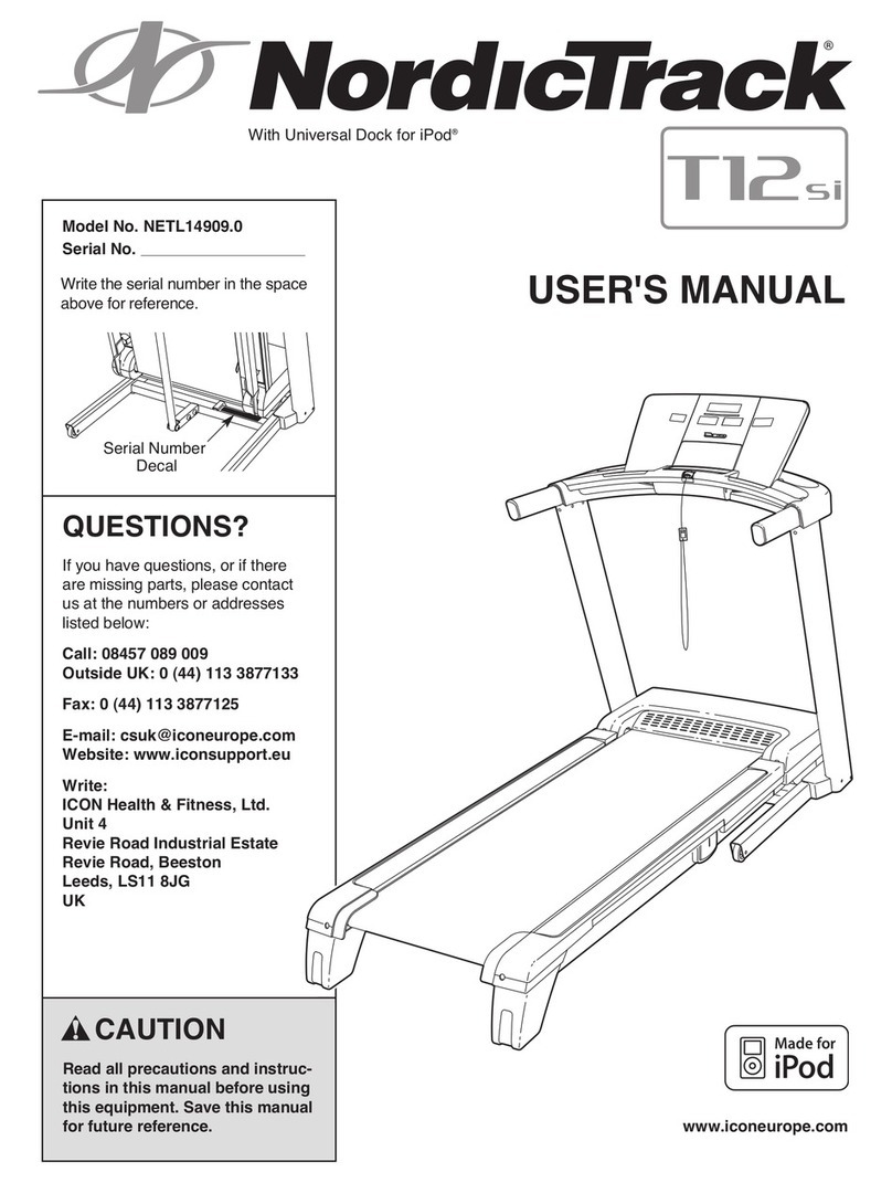 NordicTrack NETL14909.0 User manual