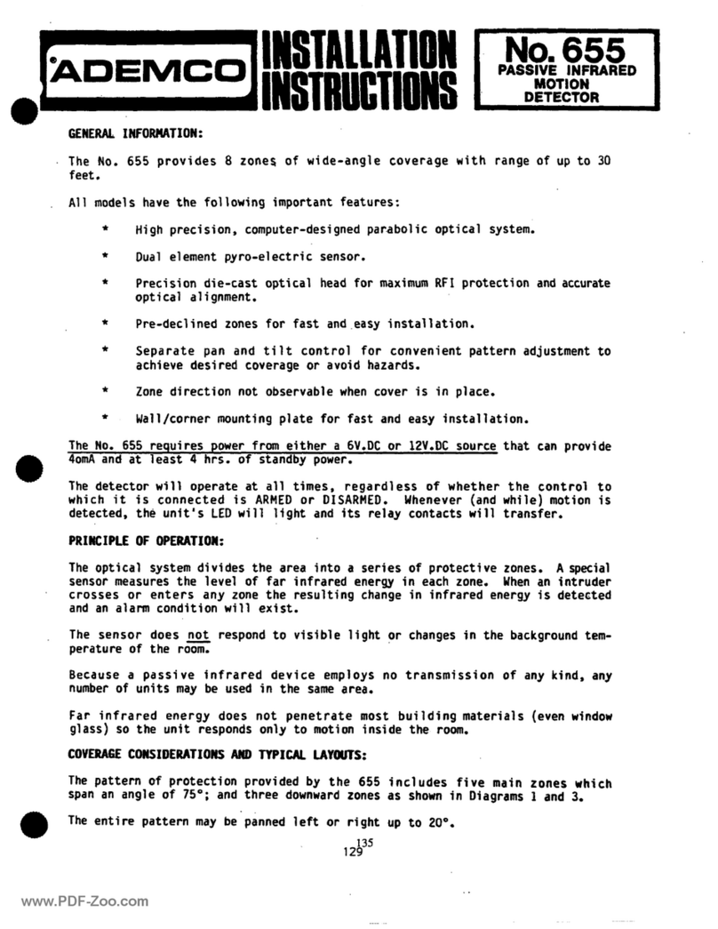 ADEMCO 655 User manual