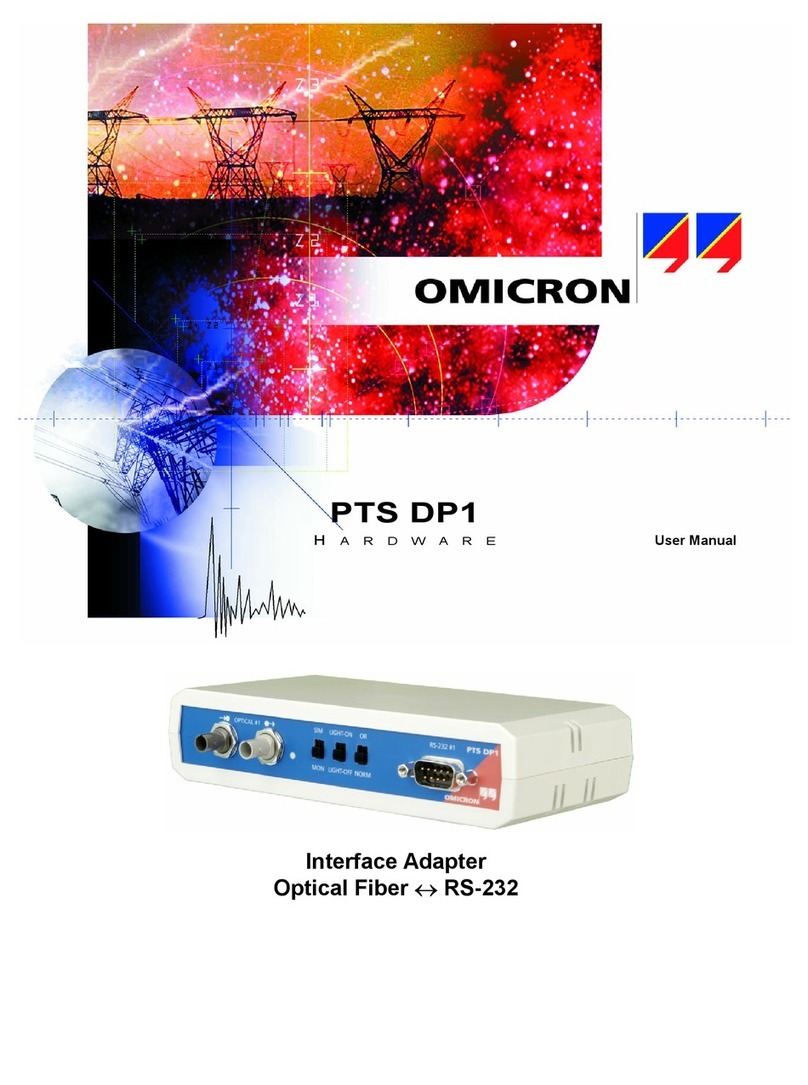 Omicron PTS DP1 User manual