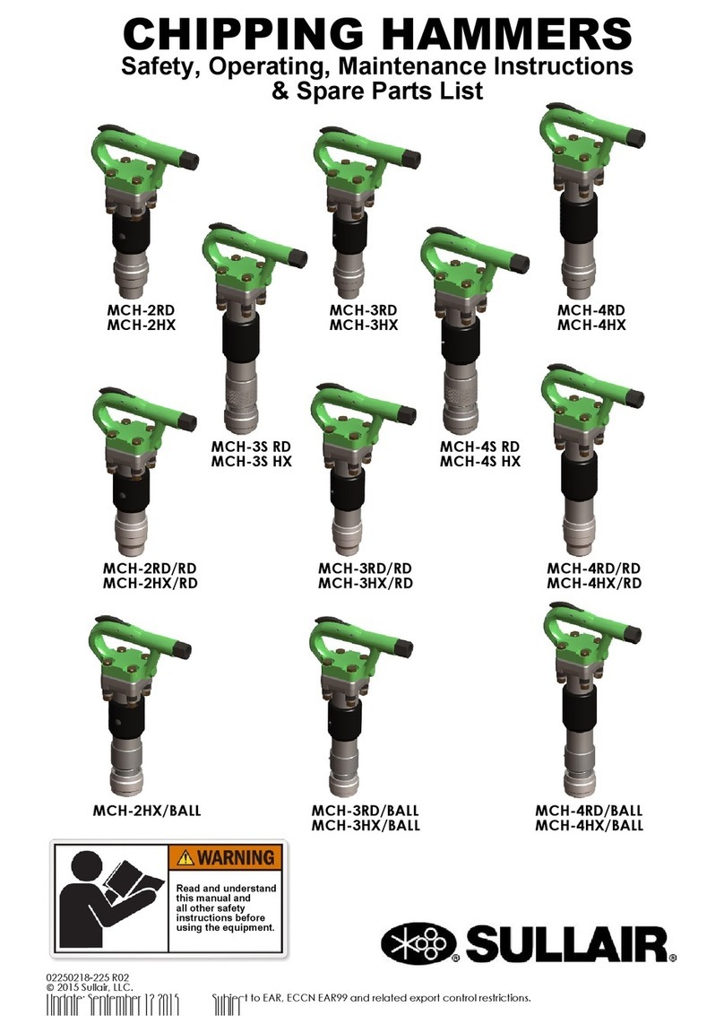 Sullair MCH-2RD Safety, Operating, Maintenance Instructions & Spare Parts List