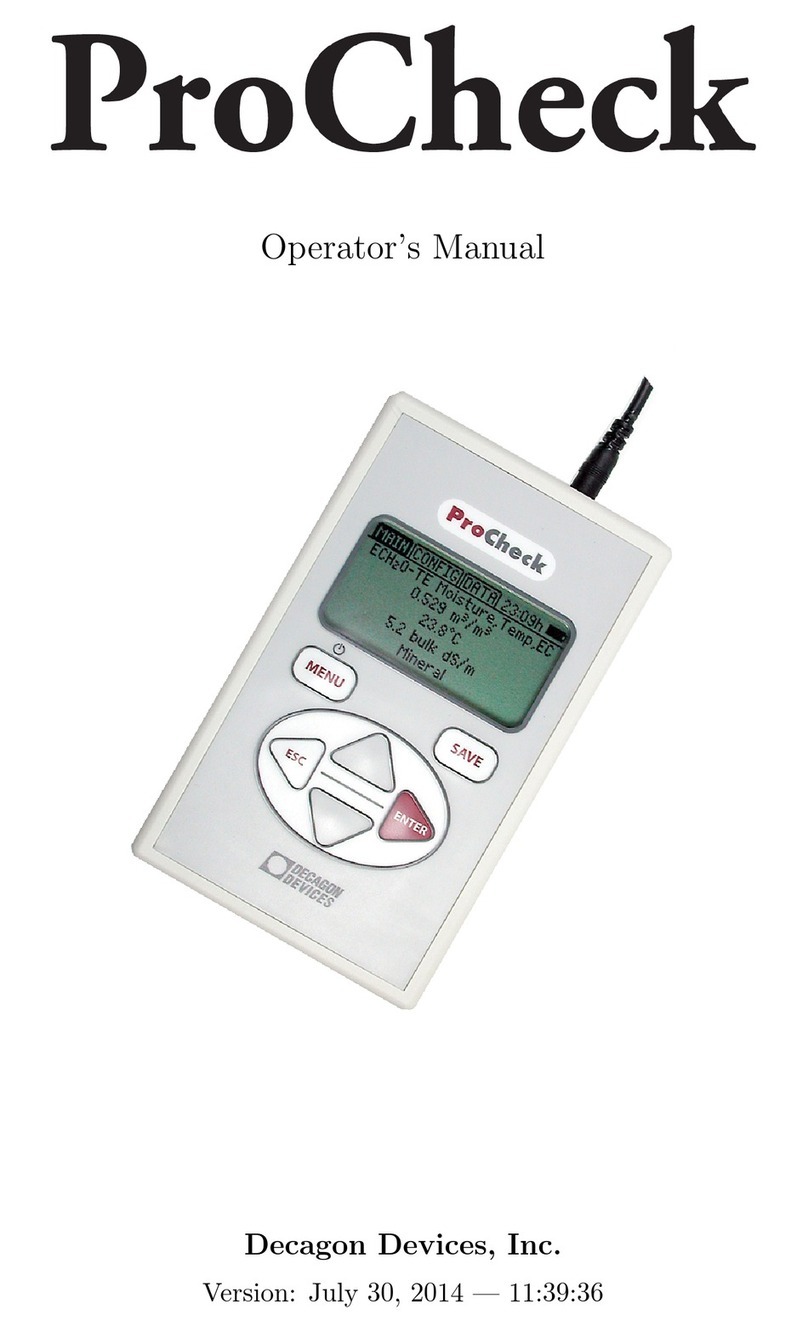 Decagon Devices ProCheck Operator's manual Decagon Devices ProCheck Operator's manual