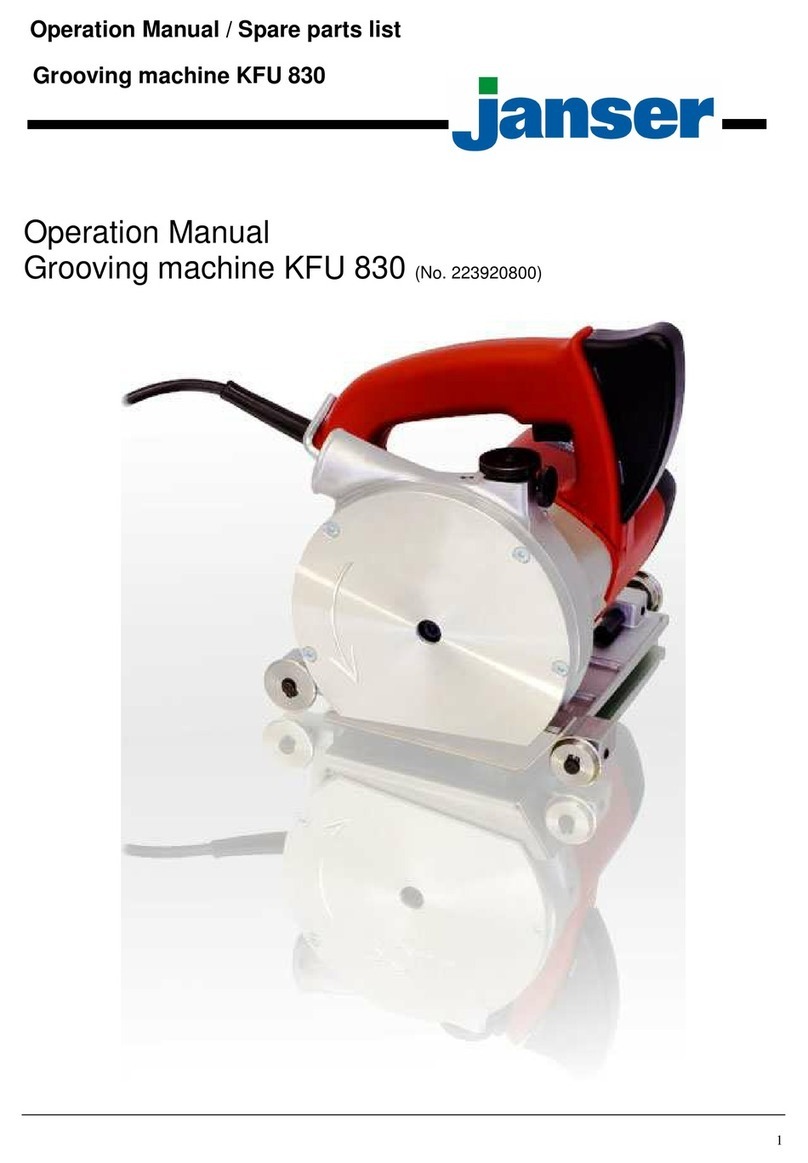 Janser KFU 830 Operation manual