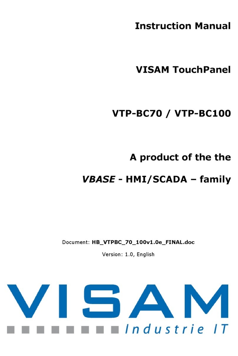Visam VTP-BC70 instruction manual