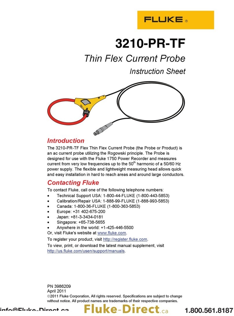 Fluke 3210-PR-TF User manual