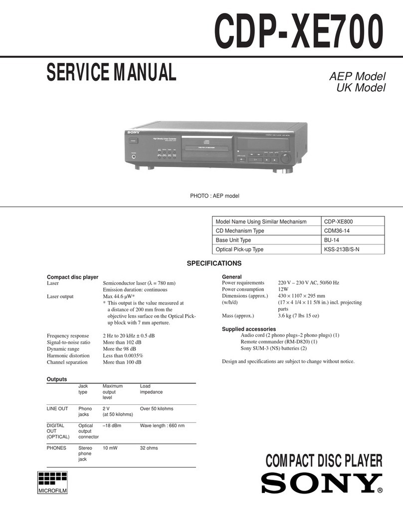 Sony CDP-XE700 User manual