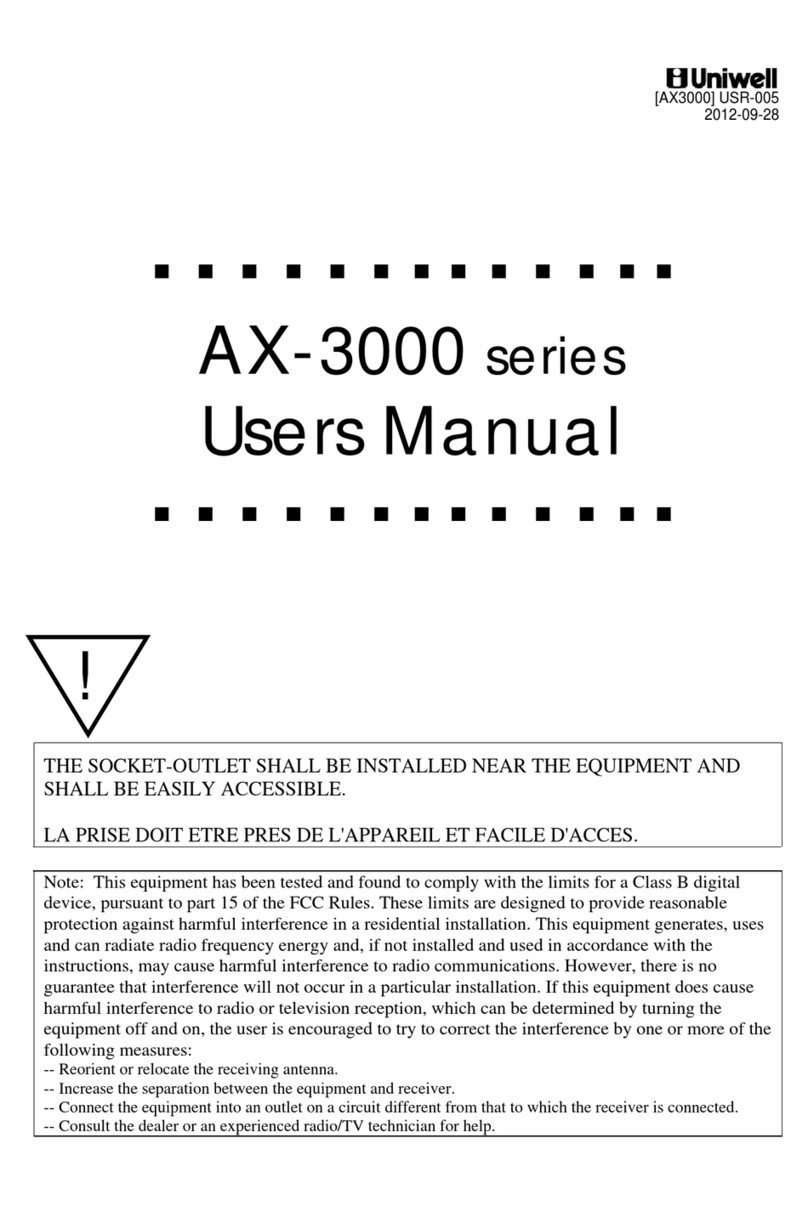 Uniwell AX-3000 series user manual