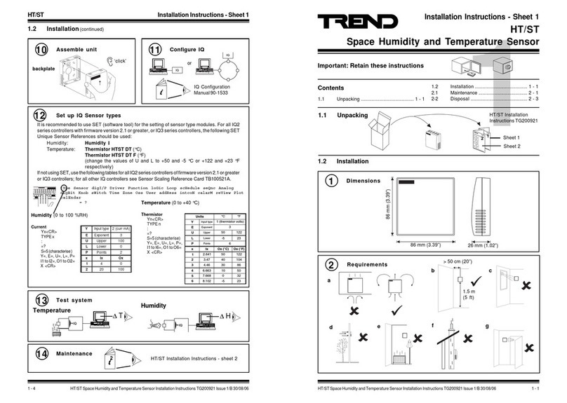 TREND HT series Installation instructions and use guide