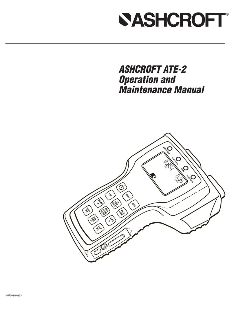 Ashcroft ATE-2 Operation and maintenance manual