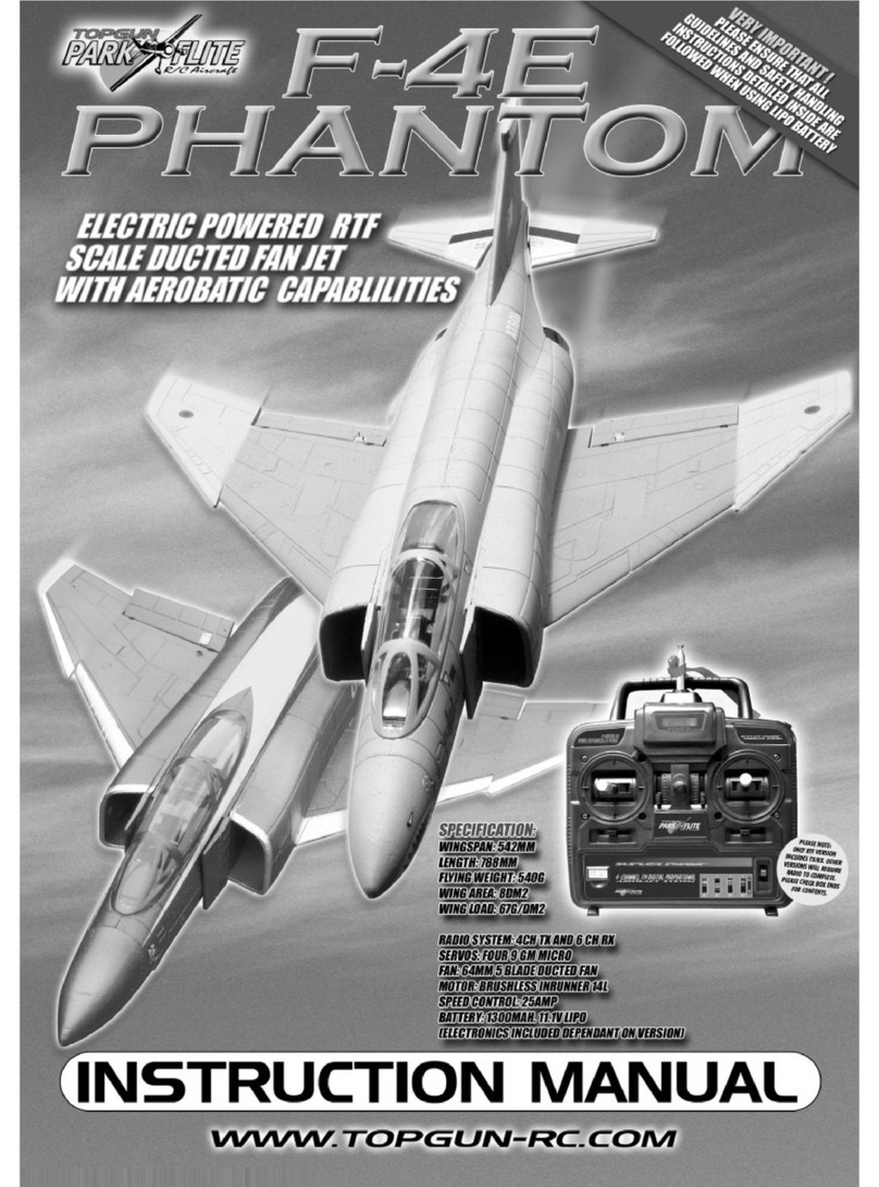 Top Gun Park Flite F-4E Phantom User manual