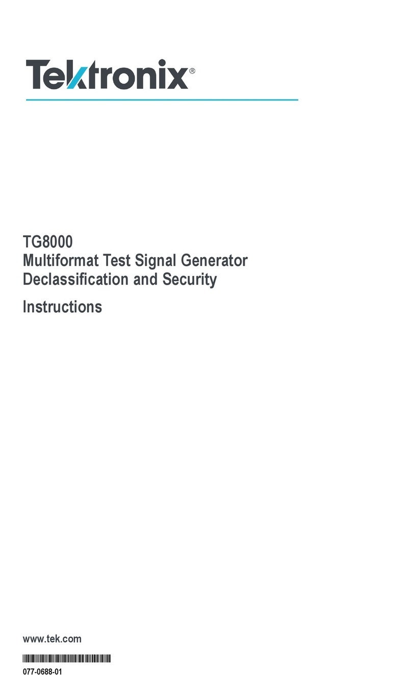 Tektronix TG8000 Installation and maintenance instructions