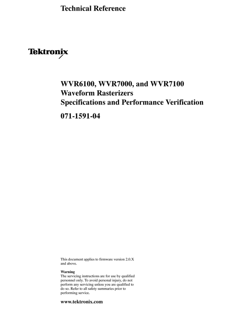 Tektronix WVR6100 Series User manual