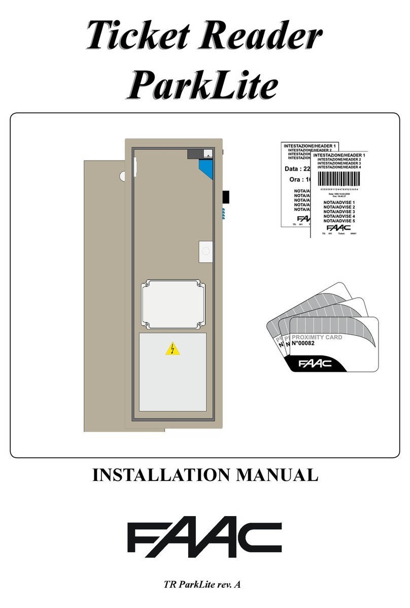 FAAC ParkLite TR installation manual