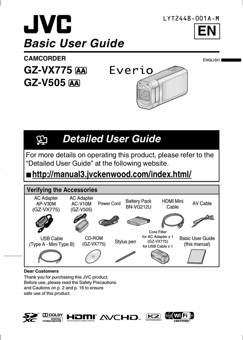 JVC Everio GZ-VX775 Operating and maintenance manual