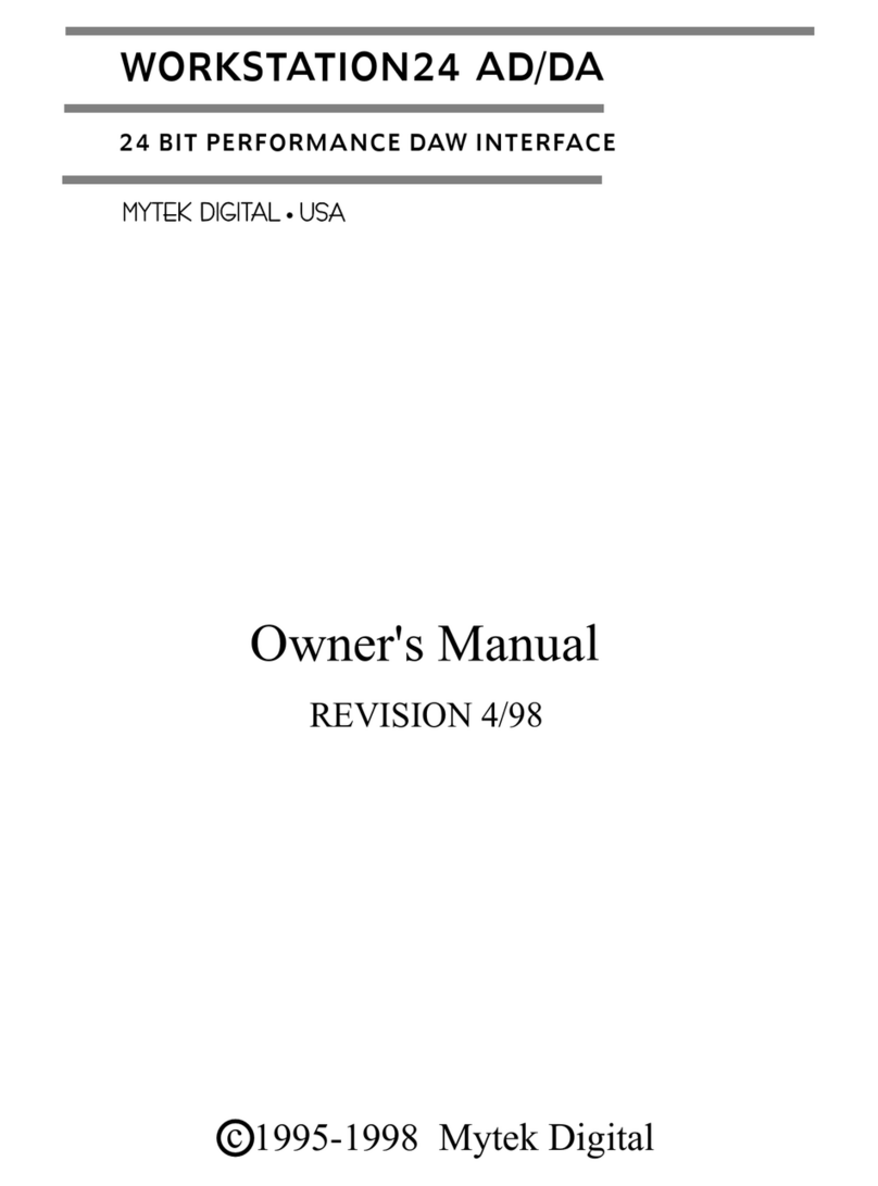 MyTek WORKSTATION24 AD/DA User manual