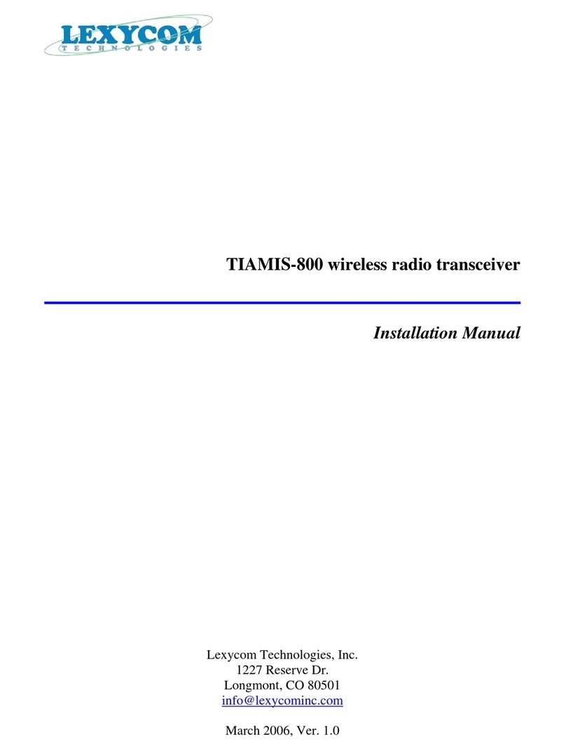Lexycom TIAMIS-800 User manual