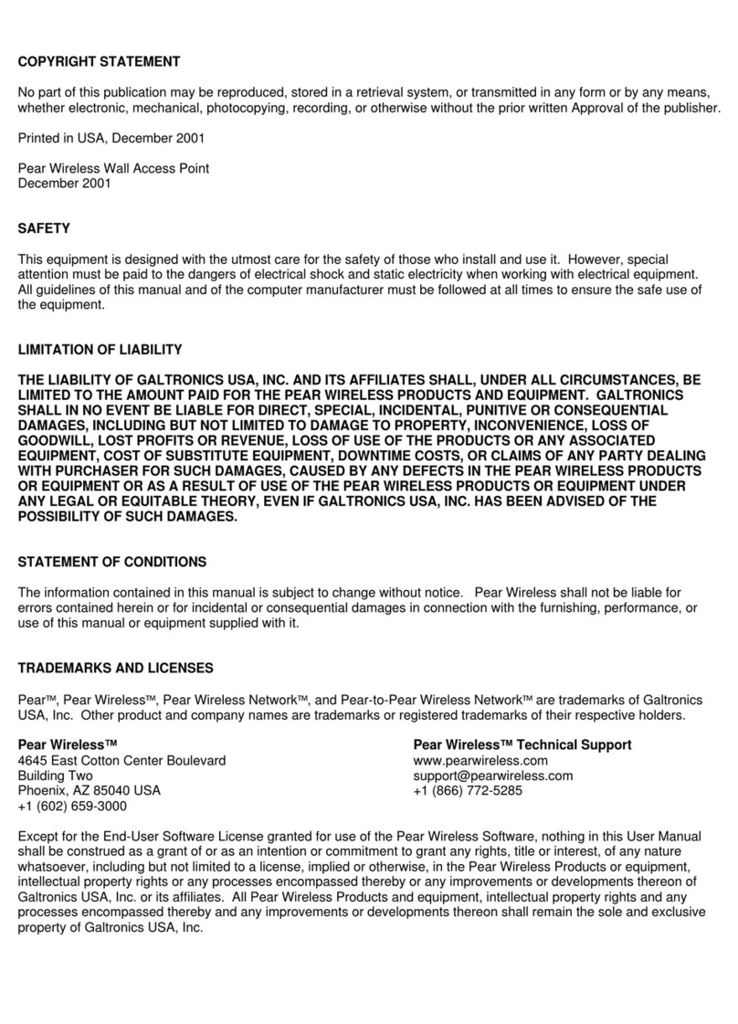 pear wireless 100 Series user manual