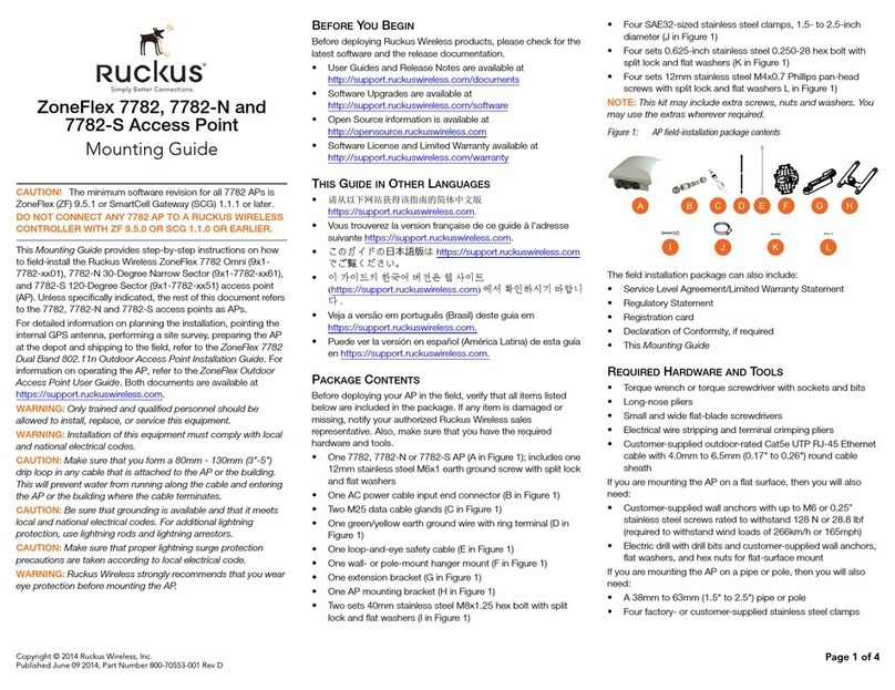Ruckus Wireless ZoneFlex 7782 Mounting guide