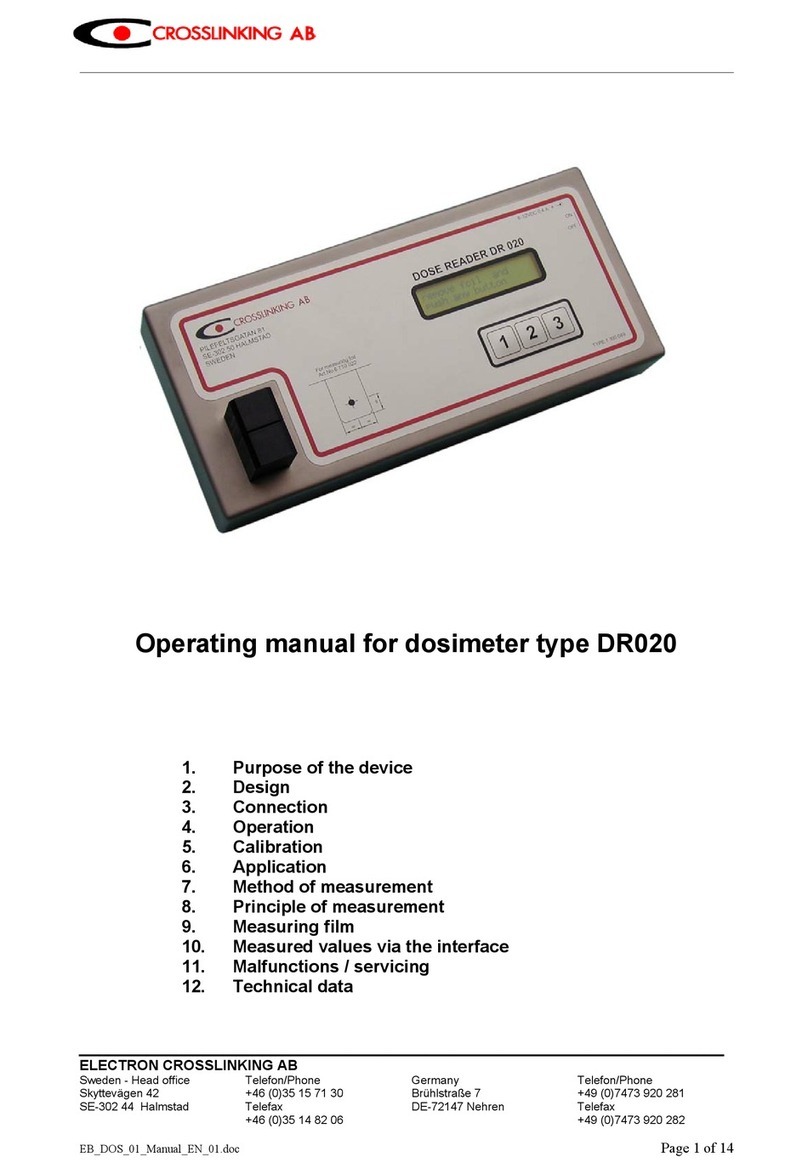 Crosslinking DR 020 operating manual
