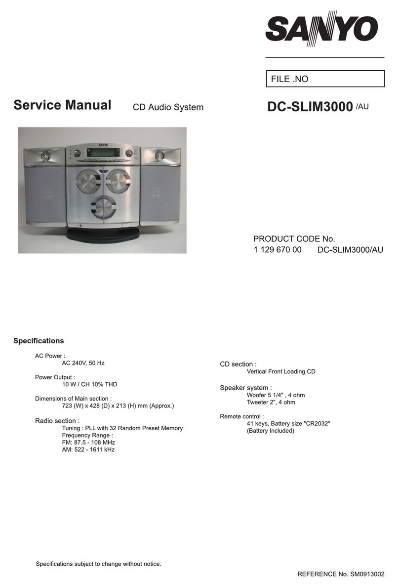 Sanyo DC-SLIM3000 Service manual