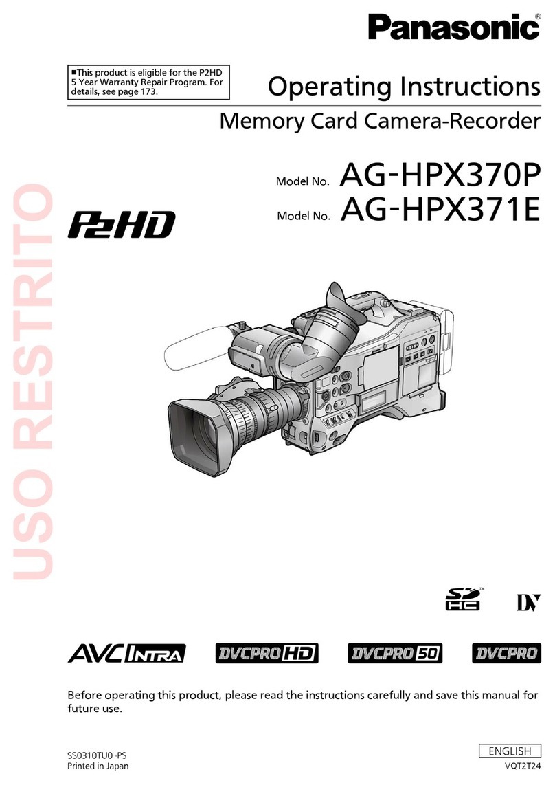 Panasonic AGHPX370P - MEMORY CARD CAMERA RECORDER User manual