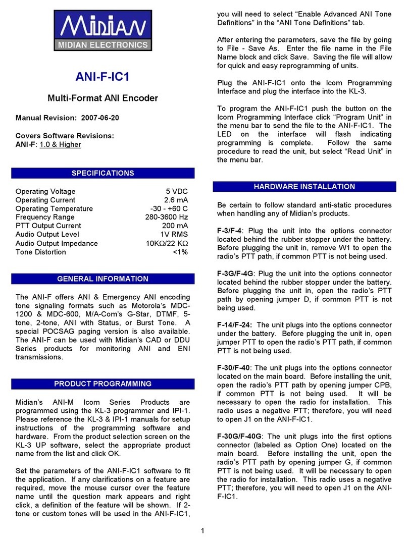 Midian ANI-F-IC1 User manual