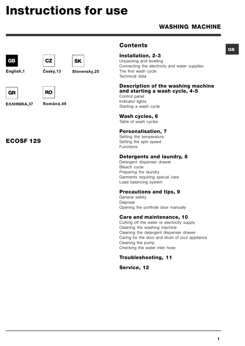 Hotpoint ECOSF 129 User manual