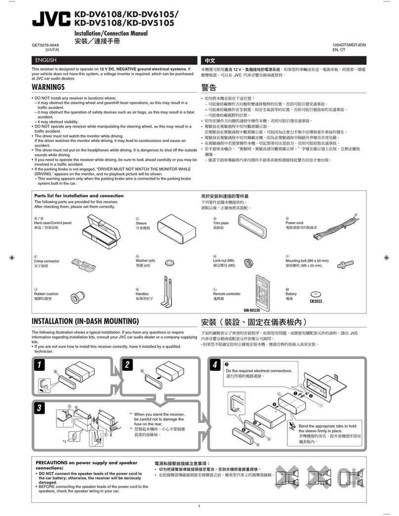 JVC KD-DV6108 Installation & connection manual