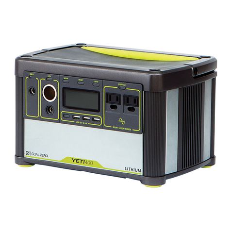 GOAL ZERO Yeti 400 Lithium User manual