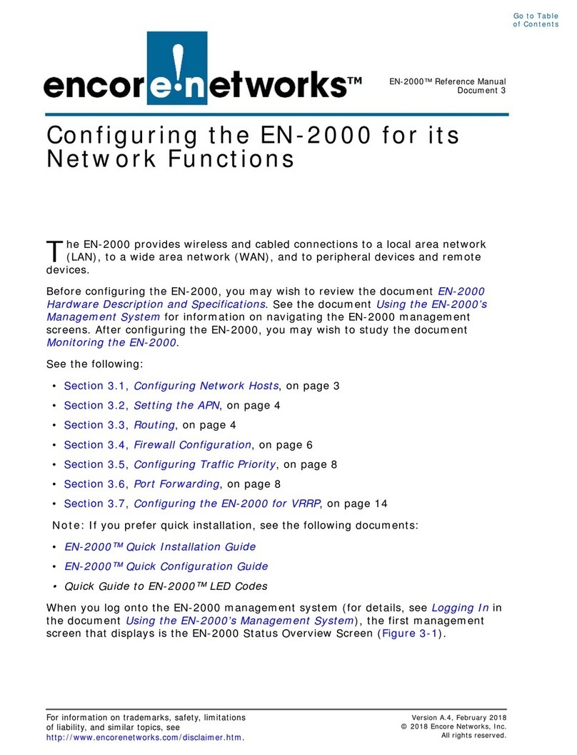 Encore Networks EN-2000 User manual