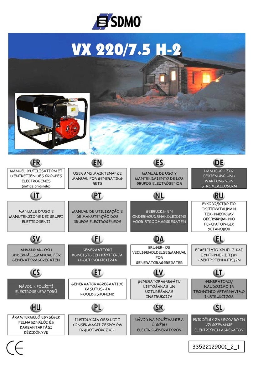 SDMO VX220/7.5 H-2 Operating instructions