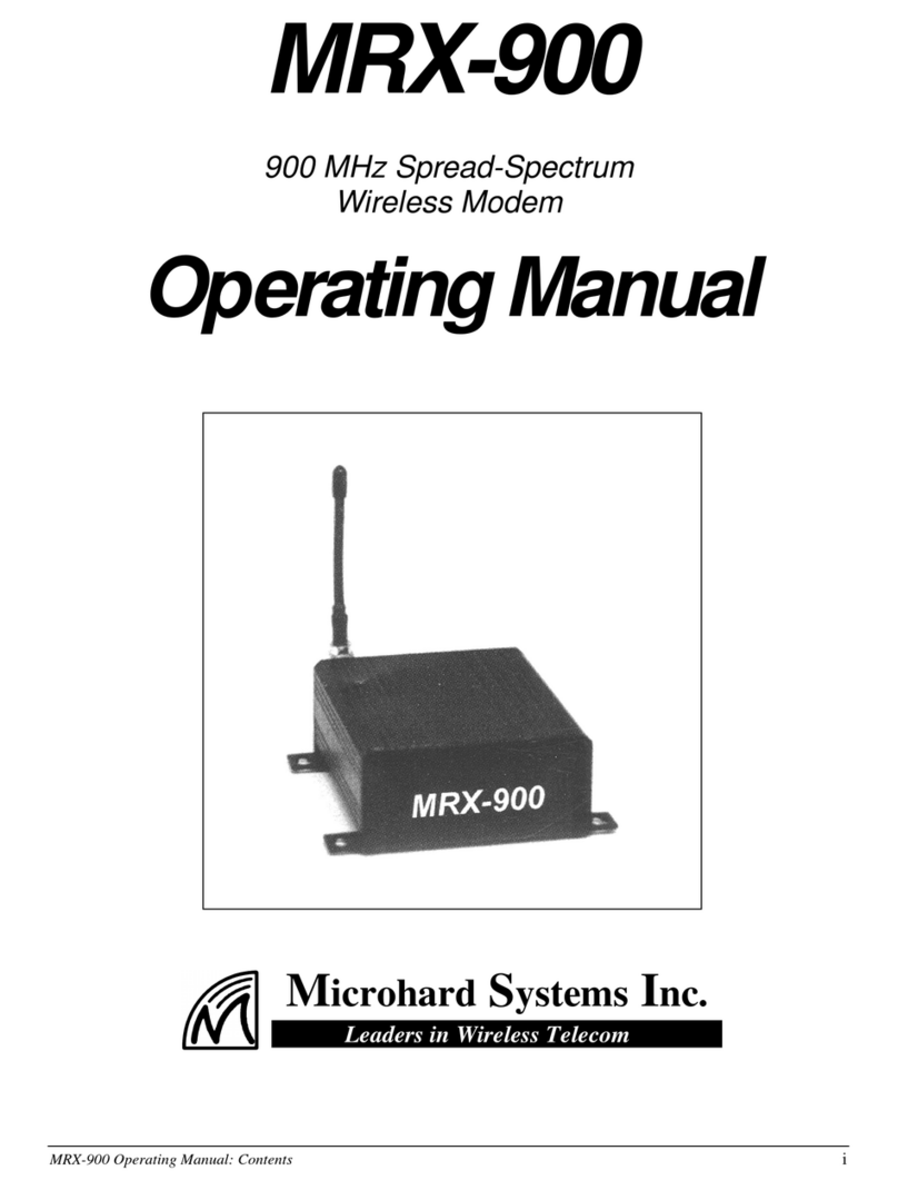 Microhard Systems MRX-900 operating manual