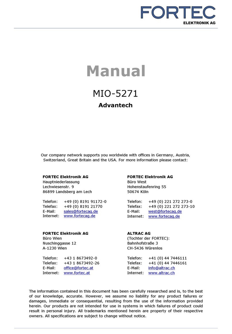 Advantech MIO-5271 manual