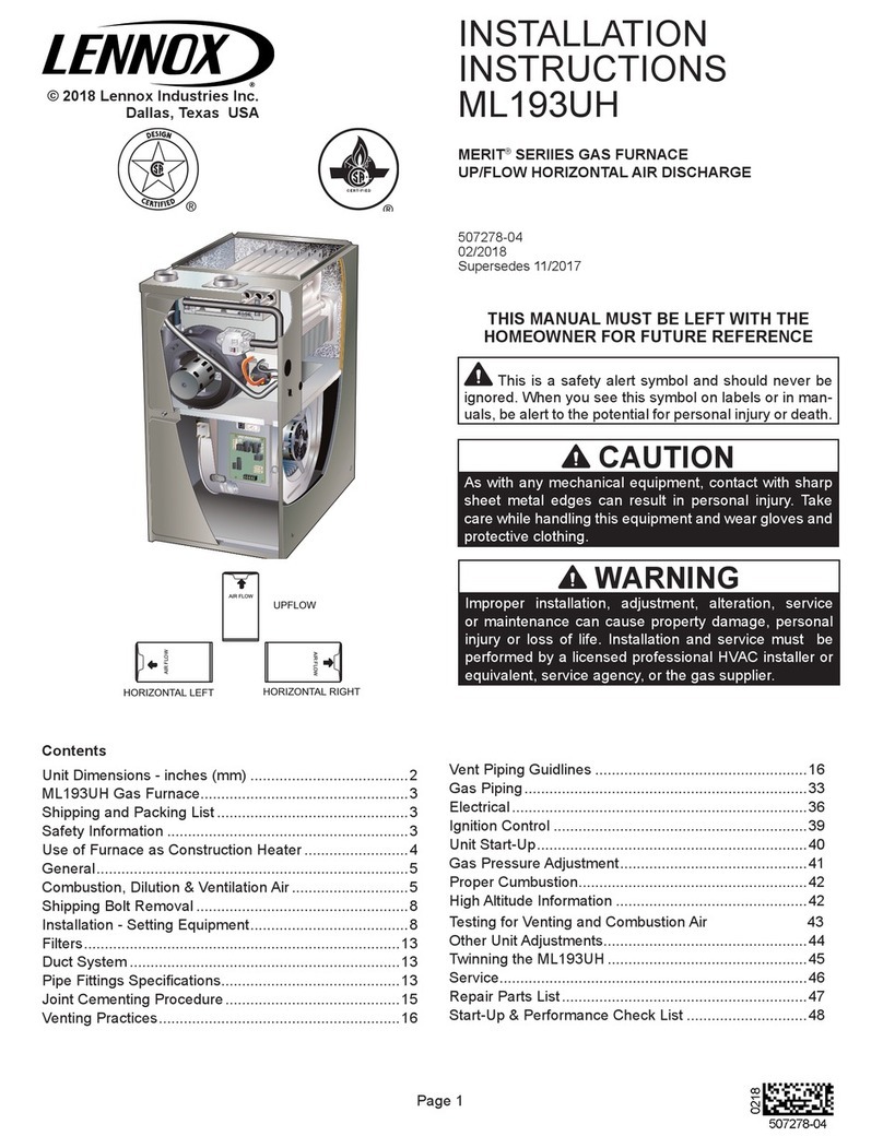 Lennox ML193UH User manual