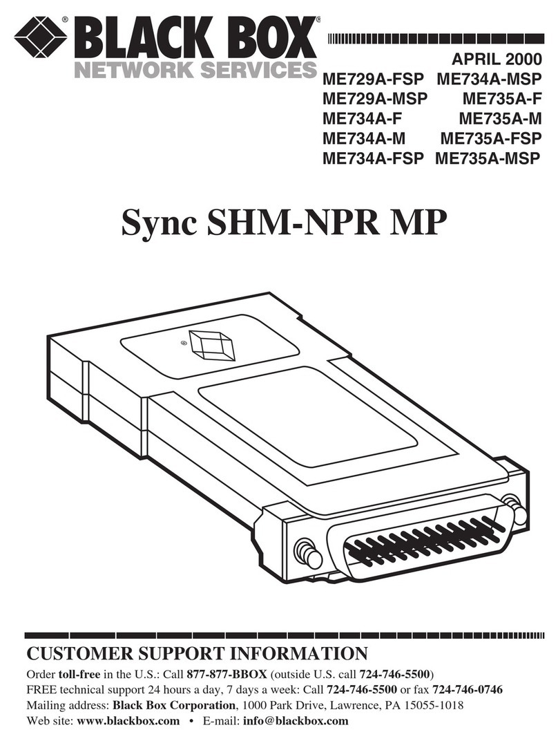 Black Box Sync SHM-NPR MP User manual
