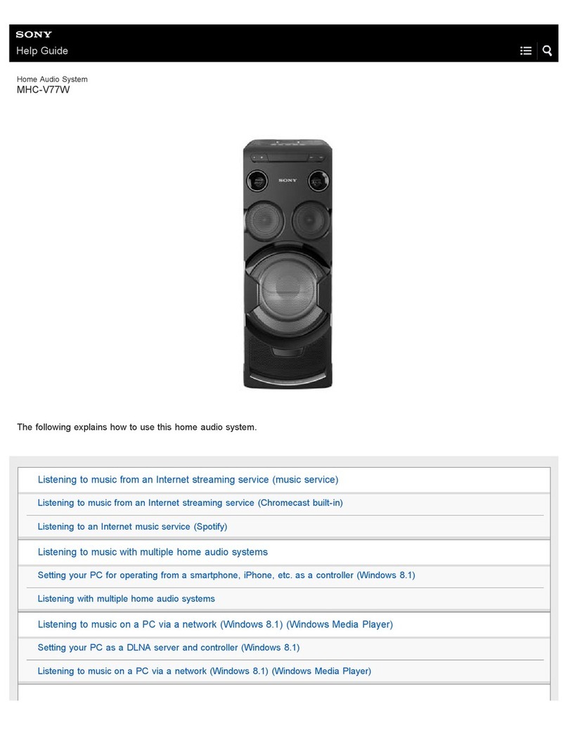 Sony MHC-V77W Reference guide Sony MHC-V77W Reference guide