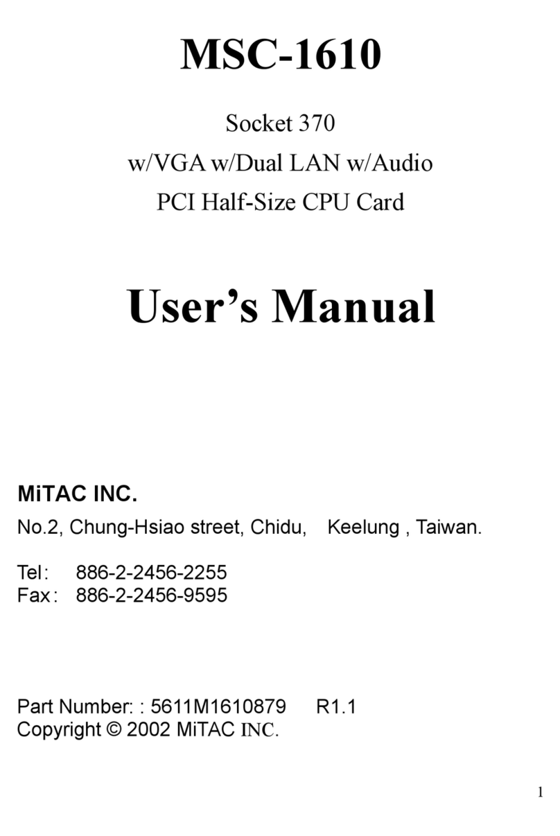 MiTAC MSC-1610 User manual MiTAC MSC-1610 User manual