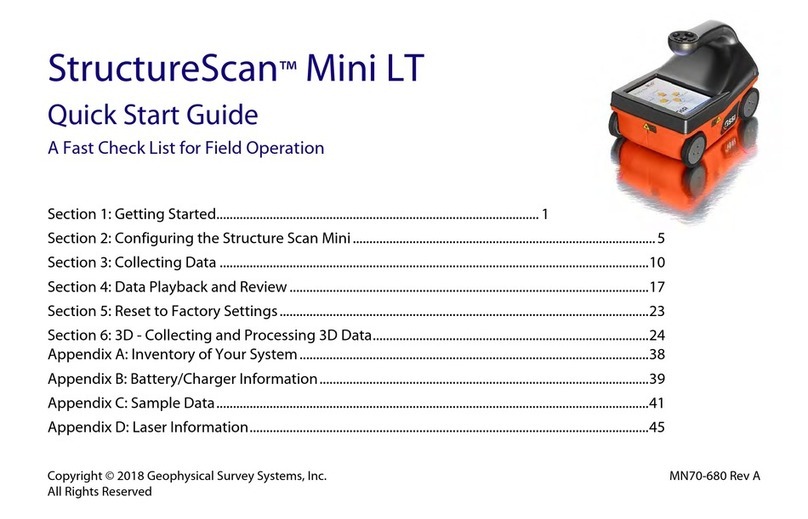 Geophysical Survey Systems, Inc StructureScan Mini LT quick start guide