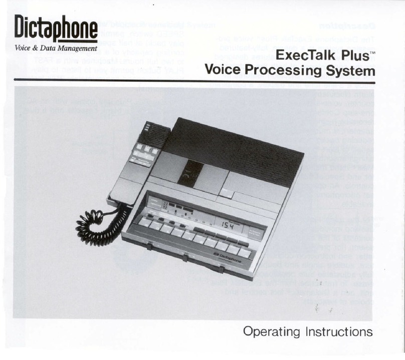 Dictaphone ExecTalk Plus 1709 User manual Dictaphone ExecTalk Plus 1709 User manual