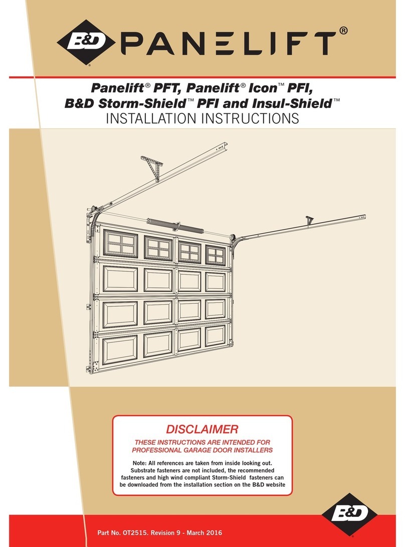 B&D Panelift B&D Storm-Shield PFI User manual