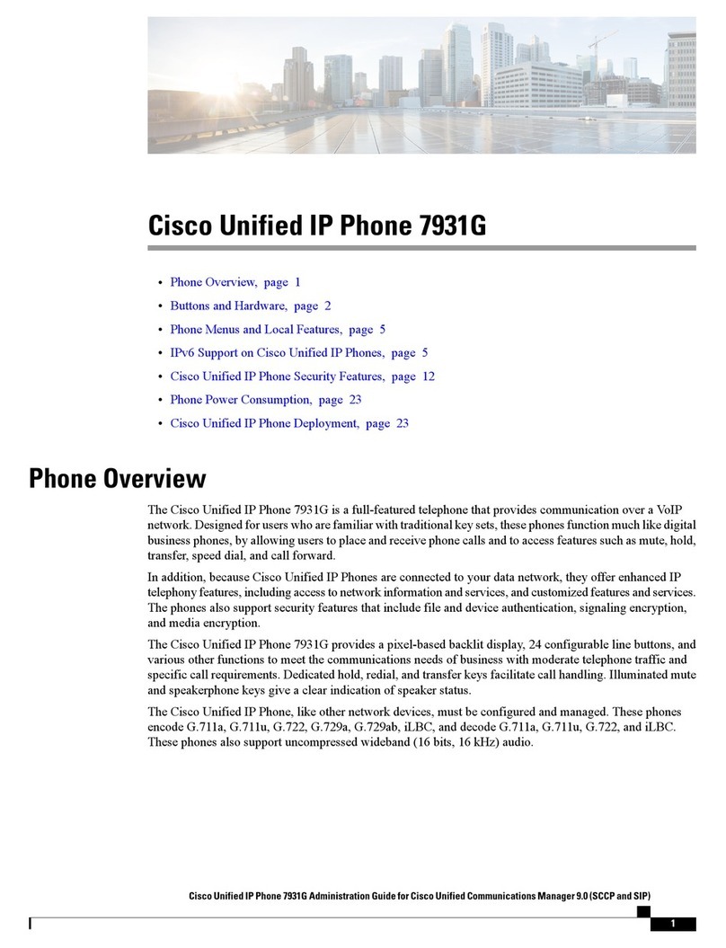 Cisco 7931G - Unified IP Phone VoIP manual