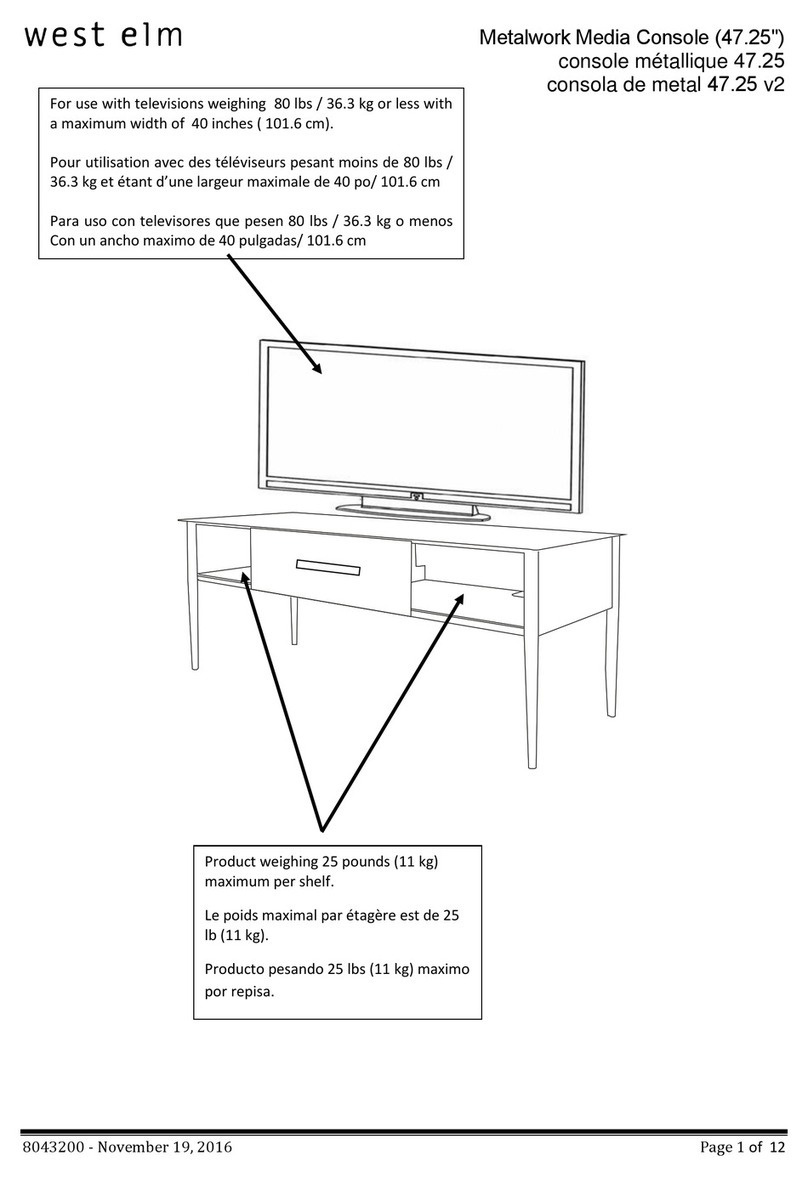 West Elm Metalwork User manual