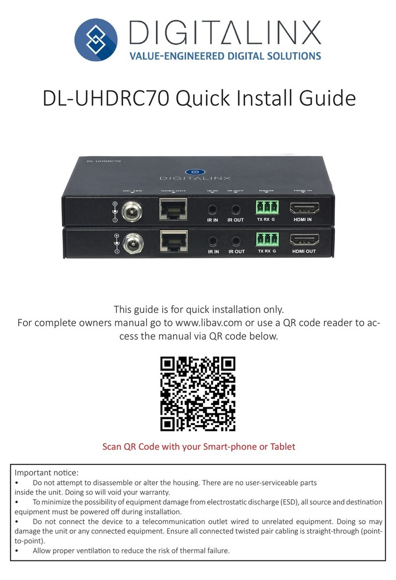 DigitaLinx DL-UHDRC70 User manual