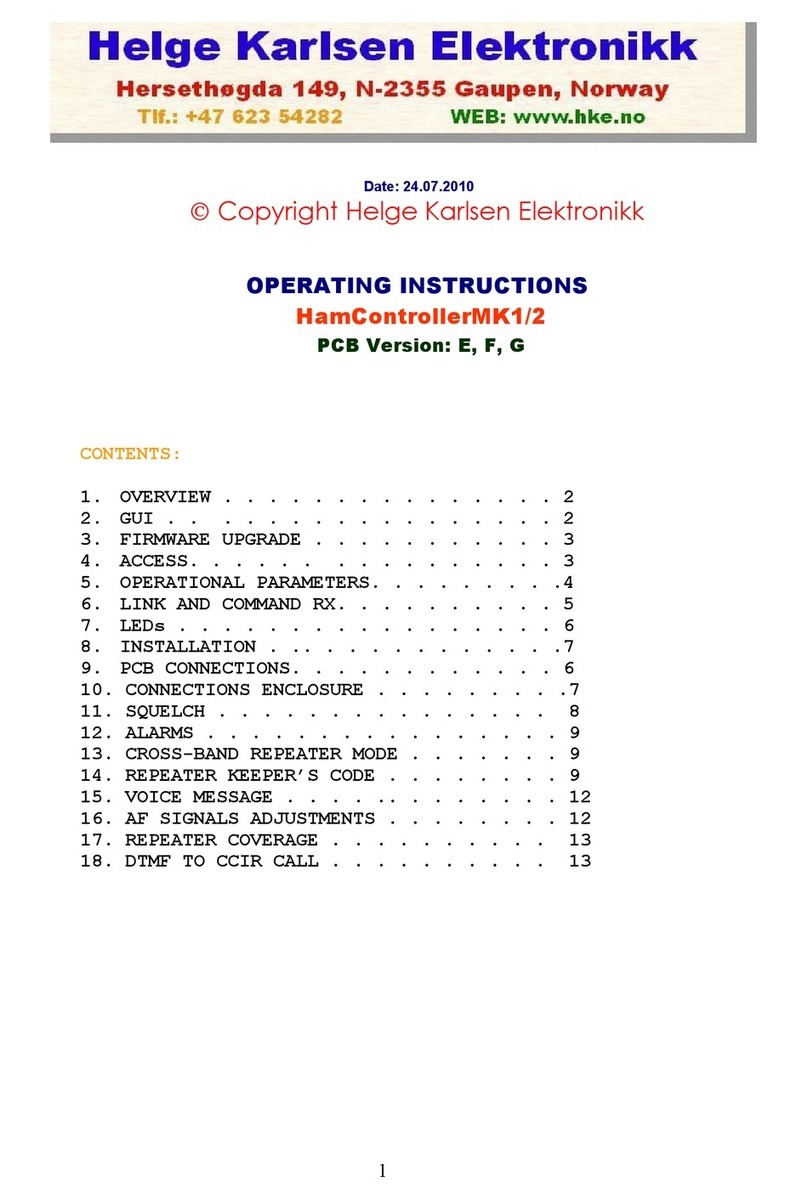 Helge Karlsen Elektronikk HamControllerMK1/2 operating instructions
