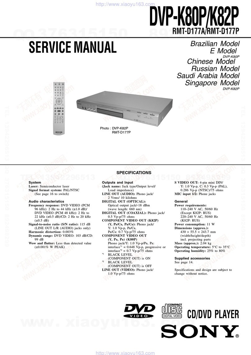 Sony DVP-K80P User manual