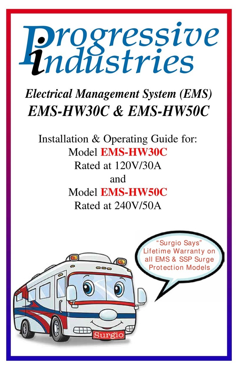 Progressive Industries EMS-HW50C Installation and operation