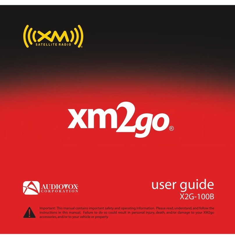 XM Satellite Radio XM2go X2G-100B user guide