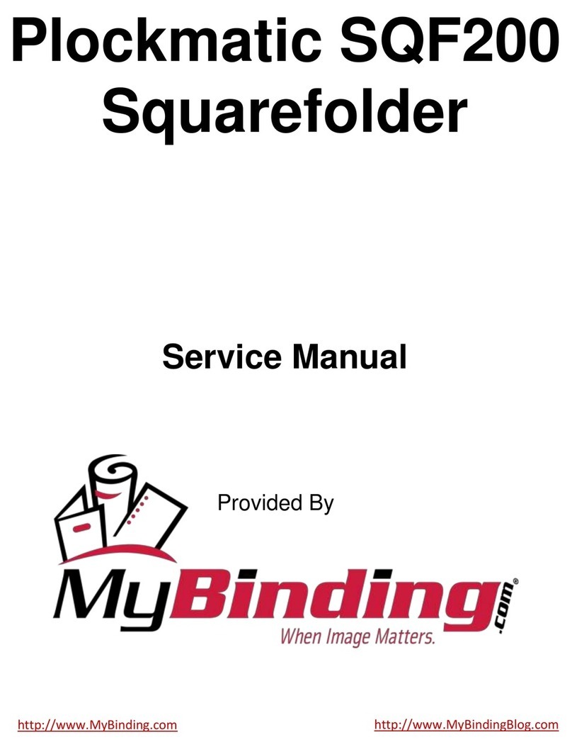 Plockmatic SQF-200 SquareFolder Service manual
