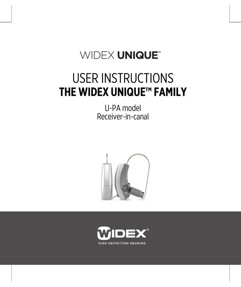 Widex U-PA User instructions